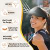 imageSukeen Sports Sun Visor for Women Men Lightweight Packable Running Visor Hat for RunningTennisGolfHikingBlack