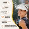 imageSukeen Sports Sun Visor for Women Men Lightweight Packable Running Visor Hat for RunningTennisGolfHikingWhite