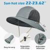 imageSukeen Sun Hats for Women Wide Brim Hats for Mens Fishing Hat Bucket Hat Summer Packable Beach Hat UV Protection 50 HatGrey