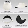 imageSukeen Wide Brim Sun Visor Hat for Women MenUPF50 Seamless Sun Hats Foldable Ponytail Beach Hats for Daily Outdoor SportBeige