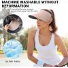 imageSukeen Wide Brim Sun Visor Hat for Women MenUPF50 Seamless Sun Hats Foldable Ponytail Beach Hats for Daily Outdoor SportPink