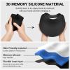 imageSukeen Wide Brim Sun Visor Hat for WomenUPF50 Seamless Sun Hats Lightweight Sports Cap Foldable Ponytail Hat for OutdoorBlack