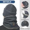 imageSukeen Winter Beanie Hat Scarf Set for Men Women Warm Hat with Faux Fleece Neck Warmer Cold Weather Caps for Cycling OutdoorDark Grey