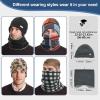imageSukeen Winter Beanie Hat Scarf Set for Men Women Warm Hat with Faux Fleece Neck Warmer Cold Weather Caps for Cycling OutdoorDark Grey