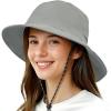 imageSukeen Bucket Hat Waterproof SkinFriendly Shields Neck QuickDry Breathable Hat for Fishing Travel hatGrey
