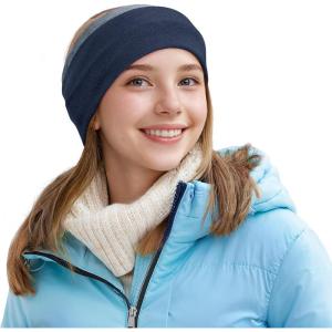 imageSukeen Ear Warmer Headband for Women DoubleLayer Warm Winter Headbands for Women Ear Muffs for Running Cycling SportsBlue Navy Blue