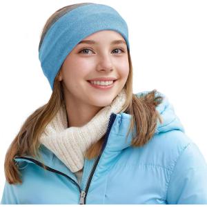 imageSukeen Ear Warmer Headband for Women DoubleLayer Warm Winter Headbands for Women Ear Muffs for Running Cycling SportsGray Baby Blue