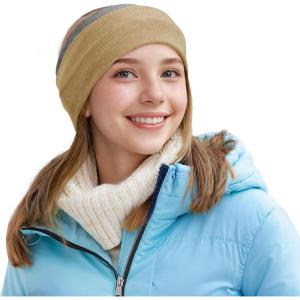 imageSukeen Ear Warmer Headband for Women DoubleLayer Warm Winter Headbands for Women Ear Muffs for Running Cycling SportsGray Beige