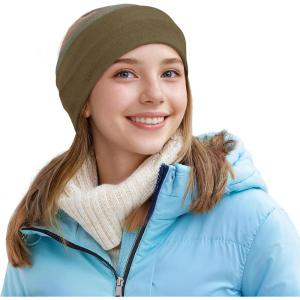 imageSukeen Ear Warmer Headband for Women DoubleLayer Warm Winter Headbands for Women Ear Muffs for Running Cycling SportsGray Brown