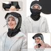 imageSukeen Lightweight Trapper Hats for Women Men Waterproof Bomber Hats Windproof Winter Warm Hat with Ear Flaps and MaskBlack