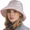imageSukeen Winter Bucket Hat for Women Faux Fur Warm Hat Trendy Reversible Hats Windproof Fluffy Fisherman Cap for OutdoorPink