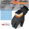 imageSukeen Winter Gloves Men Women 3M Thinsulate Thermal Gloves Touchscreen WaterResistant Snow Ski Glove for Cold WeatherBlack