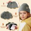 imageSukkeen Kids Winter Beanie Hat for Girls ampamp Boys  Warm Knitted Hat Age 310 Seepage Proof Skull Cap for Daily Outdoor UseGrey