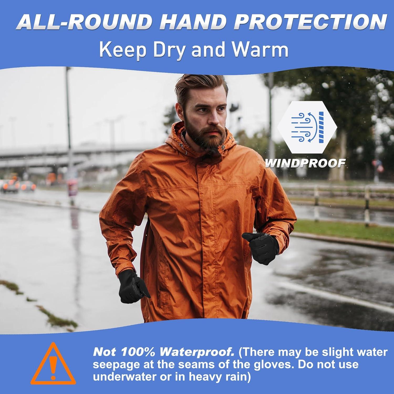 imageSukeen Winter Gloves Men Women Soft Warm AntiSlip Winter Gloves with Touchscreen Fingers Windproof Warm Gloves for Running Driving Cycling Workout Black M