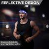 imageSukeen Headbands for Men Sweatbands Running Headbands Moisture Wicking Mens Headband Reflective Sports Headband Non Slip Cooling Headband for Gym Fitness Exercisea Blue