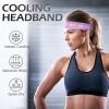 imageSukeen Headbands for Men Sweatbands Running Headbands Moisture Wicking Mens Headband Reflective Sports Headband Non Slip Cooling Headband for Gym Fitness Exercisea Purple