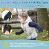 imageSukeen Kids Winter Gloves 2 Pack Soft Warm Gloves AntiSlip Touchscreen Gloves for Kids Windproof Kids Gloves Winter for Boys Girls Winter Gloves Kids Sports Running Cycling Blue M Red L
