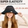 imageSukeen Knit Beanie Hat for Women Thick Fleece Lined Winter Hat Warm Skull Cap Fashionable Knit Hat for OutdoorBlack