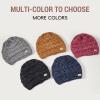 imageSukeen Knit Beanie Hat for Women Thick Fleece Lined Winter Hat Warm Skull Cap Fashionable Knit Hat for OutdoorRed