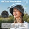 imageSukeen Lightweight Bucket Hat for Women QuickDry Hiking Hat Packable Foldable UV Sun Hat for Outdoor ActivitiesBlack