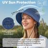 imageSukeen Lightweight Bucket Hat for Women QuickDry Hiking Hat Packable Foldable UV Sun Hat for Outdoor ActivitiesNavy Blue