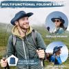 imageSukeen Sun Hat for Men Women Wide Brim Fishing Hat with Adjustable Knob UPF 50 Boonie Hat for Hiking Gardening SafariBlue