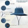 imageSukeen Sun Hat for Men Women Wide Brim Fishing Hat with Adjustable Knob UPF 50 Boonie Hat for Hiking Gardening SafariBlue