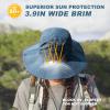 imageSukeen Sun Hat for Men Women Wide Brim Fishing Hat with Adjustable Knob UPF 50 Boonie Hat for Hiking Gardening SafariBlue
