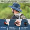 imageSukeen Sun Hat for Men Women Wide Brim Fishing Hat with Adjustable Knob UPF 50 Boonie Hat for Hiking Gardening SafariBlue
