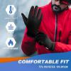 imageSukeen Winter Gloves Men Women Soft Warm AntiSlip Winter Gloves with Touchscreen Fingers Windproof Warm Gloves for Running Driving Cycling Workout Black M