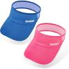 imageSukeen 2 Packs Kids Sun Visor Hats for Girls BoysLightweight Sports Cap Cooling UPF50 Sun Hat for Running Outdoor Activity