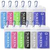 2 Black/2 Sky Blue/2 Royal Blue/2 Gray/2 Rose Red/ 2 Green
