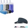 imageSukeen 4 Pack Cooling Towel 40quotx12quotIce TowelSoft Breathable Chilly TowelMicrofiber Towel Cooling Stretchy Visor Free Size Cool Hat with UV Protection Brim Peak Vizor
