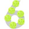 imageSukeen Indoor Pickleball Balls with Bag  26 Holes Pickle Ball Indoor Pickleballs  High Bounce Pickleball Balls Indoor  Pickle Balls for Beginner Intermediate Player 6 Pack  Neon Green
