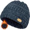 imageSukeen Kids Winter Hat Chenille Knit Beanie Hat with Lined for Girls Boys Toddlers Ages 38 Warm Skull Caps for OurdoorBlue