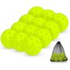 imageSukeen Pickleball Balls Outdoor Crack Resistant Pickleballs OnePiece Seamless 40 Holes Pickleball High Visibility Neon Pickleballs Pickle Balls 12 Pack