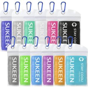 imageSukeen 4 Pack Cooling Towel 40quotx12quot for Sweat QuickDrying Neck Cooling Wraps Soft ampamp Breathable Chilly Sports Towel for Yoga Sport Running Workout Cooking MicrofiberDark BlueGreyReed GreenWhitePinkBlackDark GreyGreenBluePurpleYellowLake Blue