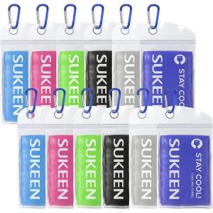 imageSukeen 4 Pack Cooling Towel 40quotx12quot for Sweat QuickDrying Neck Cooling Wraps Soft ampamp Breathable Chilly Sports Towel for Yoga Sport Running Workout Cooking Microfiber2 Black2 Sky Blue2 Royal Blue2 Gray2 Rose Red 2 Green