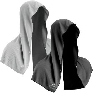 imageSukeen Cooling Hoodie Towel for Men Cooling Towels for Neck and Face Cools When Wet Cooling Neck Wraps Sport Workout Camping Cycling Cool Towel for Hot WeatherBlackGrey