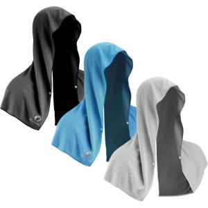 imageSukeen Cooling Hoodie Towel for Men Cooling Towels for Neck and Face Cools When Wet Cooling Neck Wraps Sport Workout Camping Cycling Cool Towel for Hot WeatherBlackBlueGrey