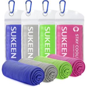 imageSukeen Cooling Towel 40quotx12quot Bulk Ice TowelSoft Breathable Chilly TowelMicrofiber Towel for YogaSportRunningGymWorkoutCampingFitnessWorkout ampamp More ActivitiesDark BlueGreenPinkGrey