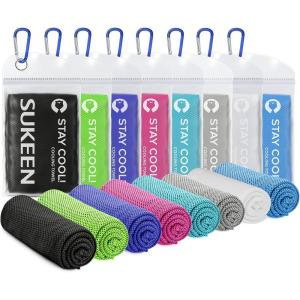 imageSukeen Cooling Towel40quotx12quot Sweat Towel Cold Towel for NeckampampHeadSoft Breathable Chilly Towel for Yoga Golf Gym Camping Running Workout ampamp More ActivitiesDark BlueGreenBlackPinkLake BlueGreyWhiteBlue