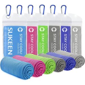 imageSukeen Cooling Towel40quotx12quot Sweat Towel Cold Towel for NeckampampHeadSoft Breathable Chilly Towel for Yoga Golf Gym Camping Running Workout ampamp More ActivitiesBlueGreyGreenPinkBlackDark Grey
