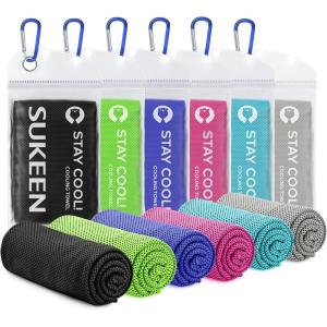 imageSukeen Cooling Towel40quotx12quot Sweat Towel Cold Towel for NeckampampHeadSoft Breathable Chilly Towel for Yoga Golf Gym Camping Running Workout ampamp More ActivitiesDark BlueGreenBlackPinkLake BlueGrey