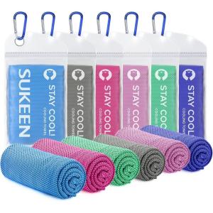 imageSukeen Cooling TowelInstant Evaporative Cooling for SportsYogaGolfGymNeckWorkout and More40x 12Sky BlueRose RedEmerald GreenDark GrayLavenderRoyal Blue