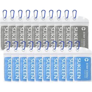 imageSukeen Cooling Towels for Neck and Face40quotx12quot Cooling Towels Bulk Cool Towels for Neck Gym Towels for Sweat Cooling Towels for Hot Weather Sweat Towels for Gym Workout Sports20 PackDark GraySky Blue