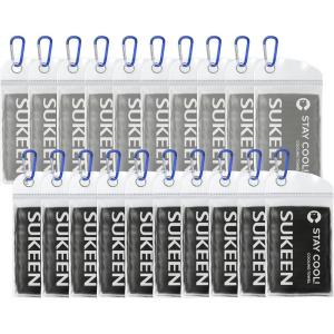 imageSukeen Cooling Towels for Neck and Face40quotx12quot Cooling Towels Bulk Cool Towels for Neck Gym Towels for Sweat Cooling Towels for Hot Weather Sweat Towels for Gym Workout Sports20 PackDark GrayBlack