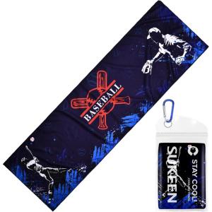 imageSukeen Cooling Towels40quotx 12quot Cool Towels for Neck Baseball Sport Sweat Rag for Gym Cooling Towel for Yoga Golf Camping Running Workout ampamp More ActivitiesDark Blue