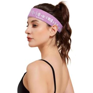 imageSukeen Headbands for Men Sweatbands Running Headbands Moisture Wicking Mens Headband Reflective Sports Headband Non Slip Cooling Headband for Gym Fitness Exercisea Purple