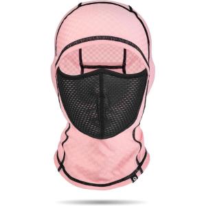 imageSukeen Kids Summer Balaclava for Boys Girls UV Sun Protection Face Cover Cooling Face Mask Breathable Neck Gaiter for OutdoorPink